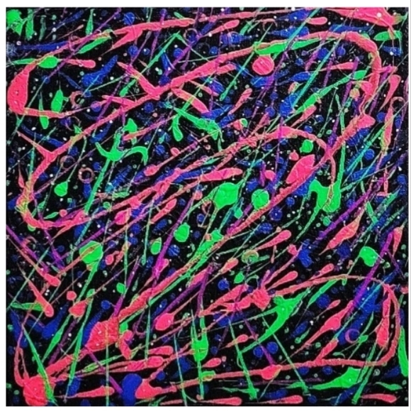 Hand Crafted Textured Abstract Canvas Painting 12 x 12 Inches - Picture 4 of 4